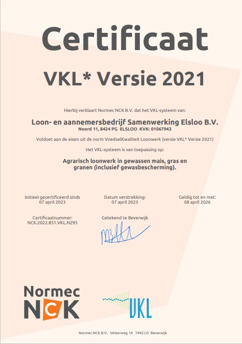 VKL certificaat 2023-2026